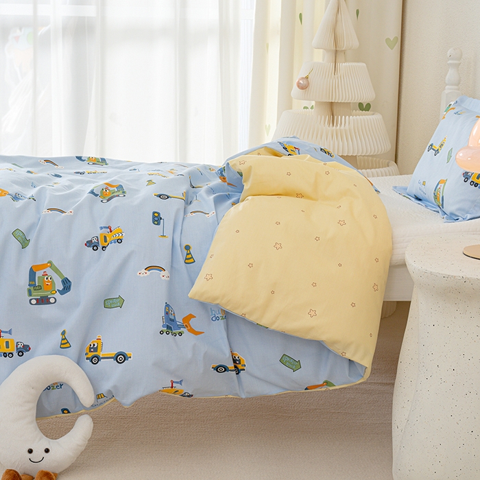 91家纺网 家纺一手货源 找家纺 良佐生活 2025新款高支高密全棉儿童被套 变形计