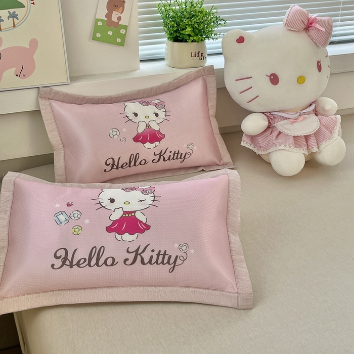 91家纺网 家纺一手货源 找家纺 博雅2025新款冰丝单枕套三丽欧，宇航员，卡皮 花花KT