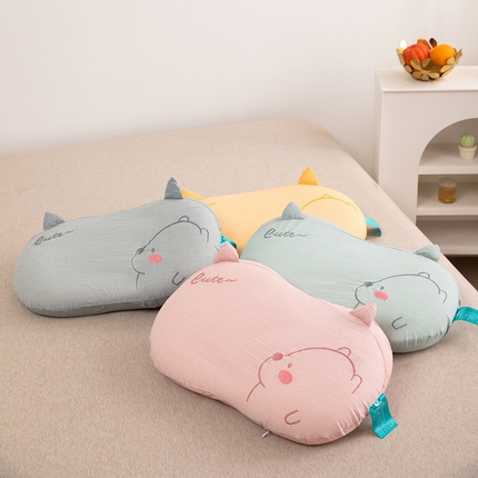 枕之坊 2025新款针织全棉纯棉学生猫肚枕枕头枕芯 粉色30x50x8cm/只