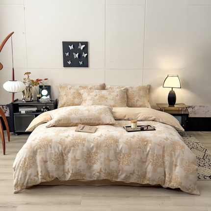 91家纺网 家纺一手货源 找家纺 （总）斯尔顿 2025新款全棉双层纱四件套