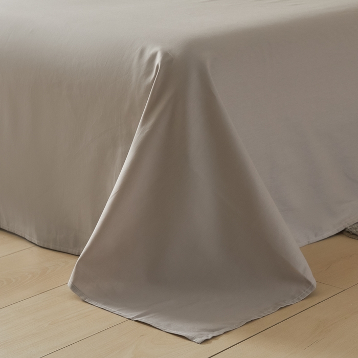 91家纺网 家纺一手货源 找家纺 莱通家纺 2025新款纯色双拼四件套 天空蓝+山灰