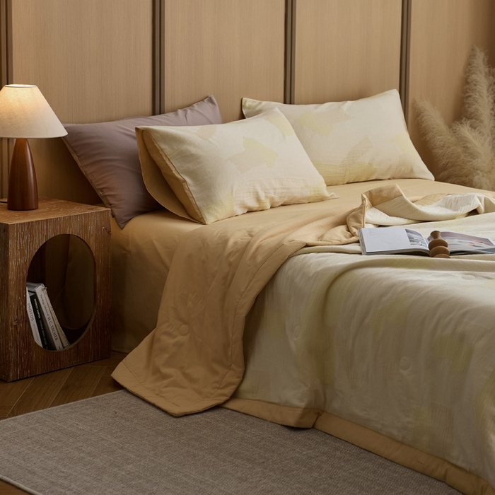 91家纺网 家纺一手货源 找家纺 莱福仕家纺 2025新款水洗棉色织大提花夏被  （控价150*200不低于199 200*230不低于219） 羽织星序