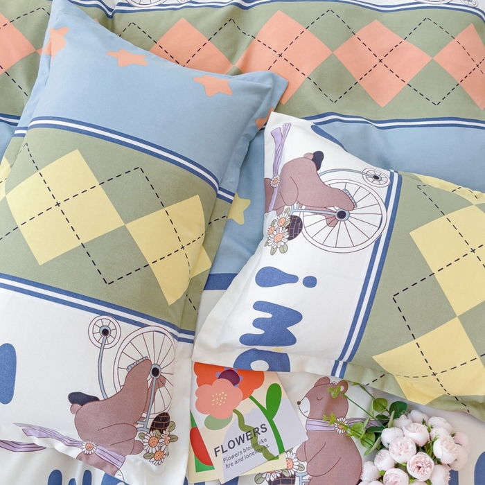 91家纺网 家纺一手货源 找家纺 2025新款亲肤磨毛四件套 欢乐假日