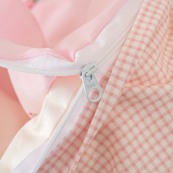 91家纺网 家纺一手货源 找家纺 良佐生活 2025新款高支高密全棉儿童被套 草莓小兔