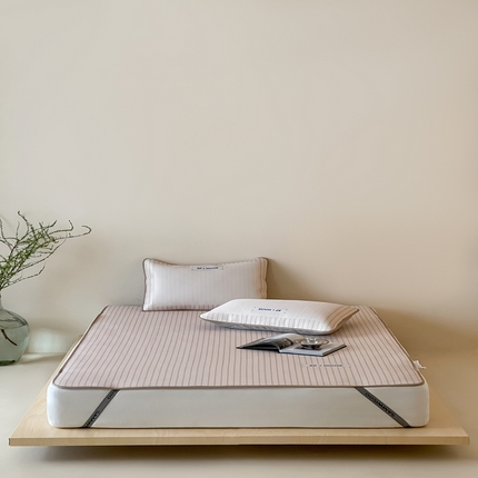 91家纺网 家纺一手货源 找家纺 三味舒屋 2025新款时尚简约小年轻专属900D高端养生印花冰藤凉席 摩普米-床席款