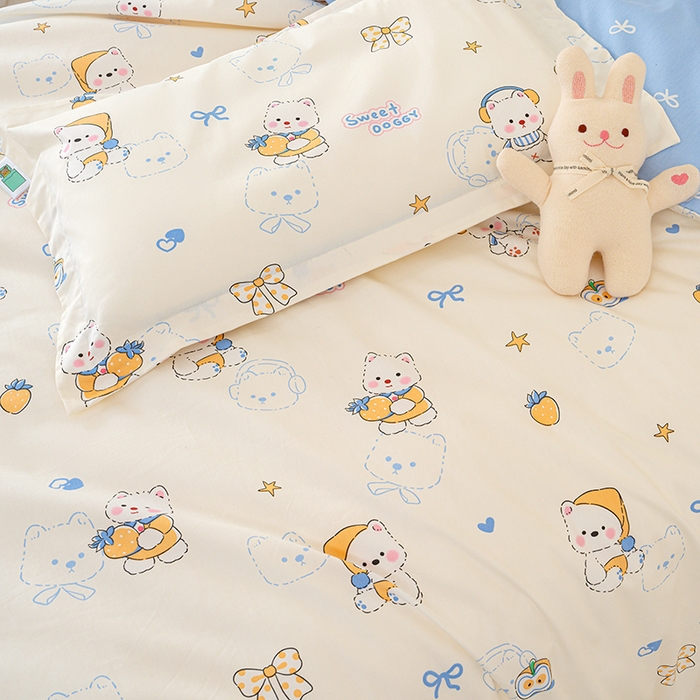 91家纺网 家纺一手货源 找家纺 良佐生活 2025新款高支高密全棉儿童被套 皮皮鲁