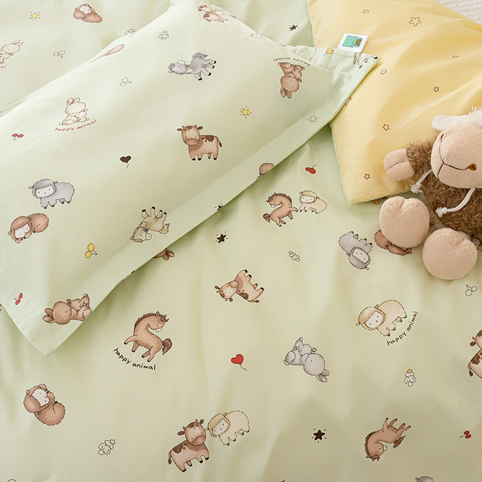 91家纺网 家纺一手货源 找家纺 良佐生活 2025新款高支高密全棉儿童被套 马里奥