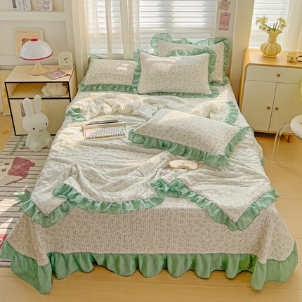 91家纺网 家纺一手货源 找家纺 （总）创爱家纺 2025新款凉感丝床盖款凉席夏被四件套