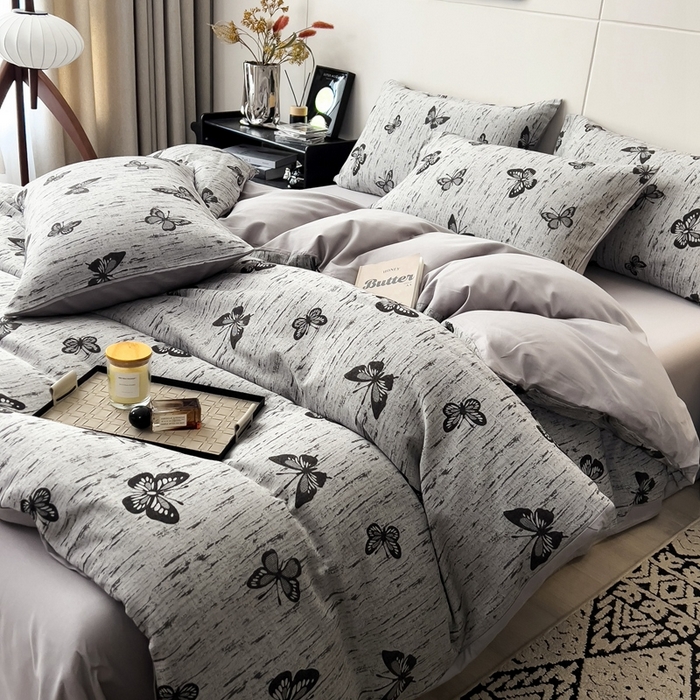 91家纺网 家纺一手货源 找家纺 （总）斯尔顿 2025新款全棉双层纱四件套