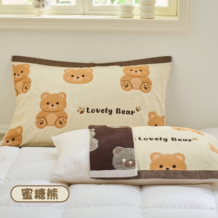 91家纺网 家纺一手货源 找家纺 （总）2025新款可爱卡通全棉八层纱布加厚枕巾