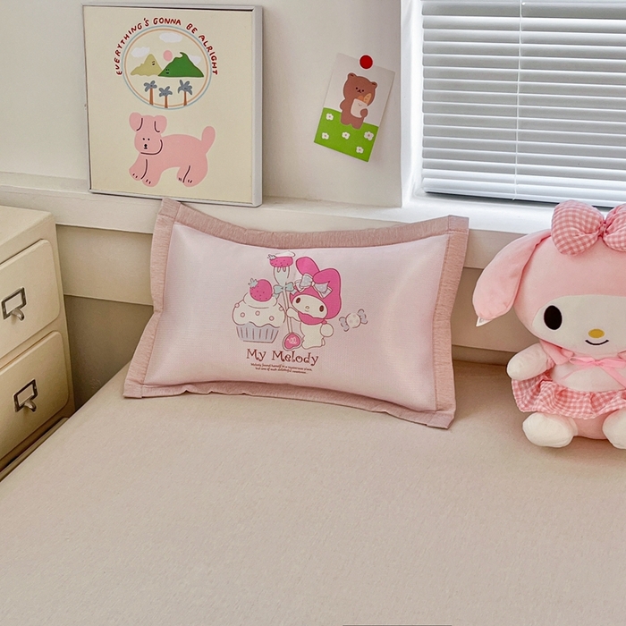 91家纺网 家纺一手货源 找家纺 博雅2025新款冰丝单枕套三丽欧，宇航员，卡皮 蛋糕美乐蒂