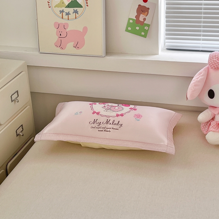 91家纺网 家纺一手货源 找家纺 博雅2025新款三丽欧冰丝单枕套 小花美乐蒂