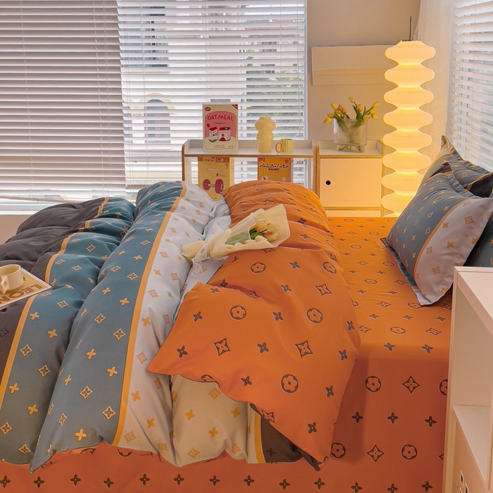 91家纺网 家纺一手货源 找家纺 2025新款亲肤磨毛四件套 诺曼蒂