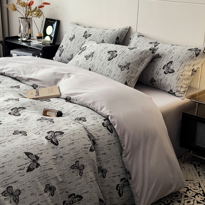 91家纺网 家纺一手货源 找家纺 （总）斯尔顿 2025新款全棉双层纱四件套