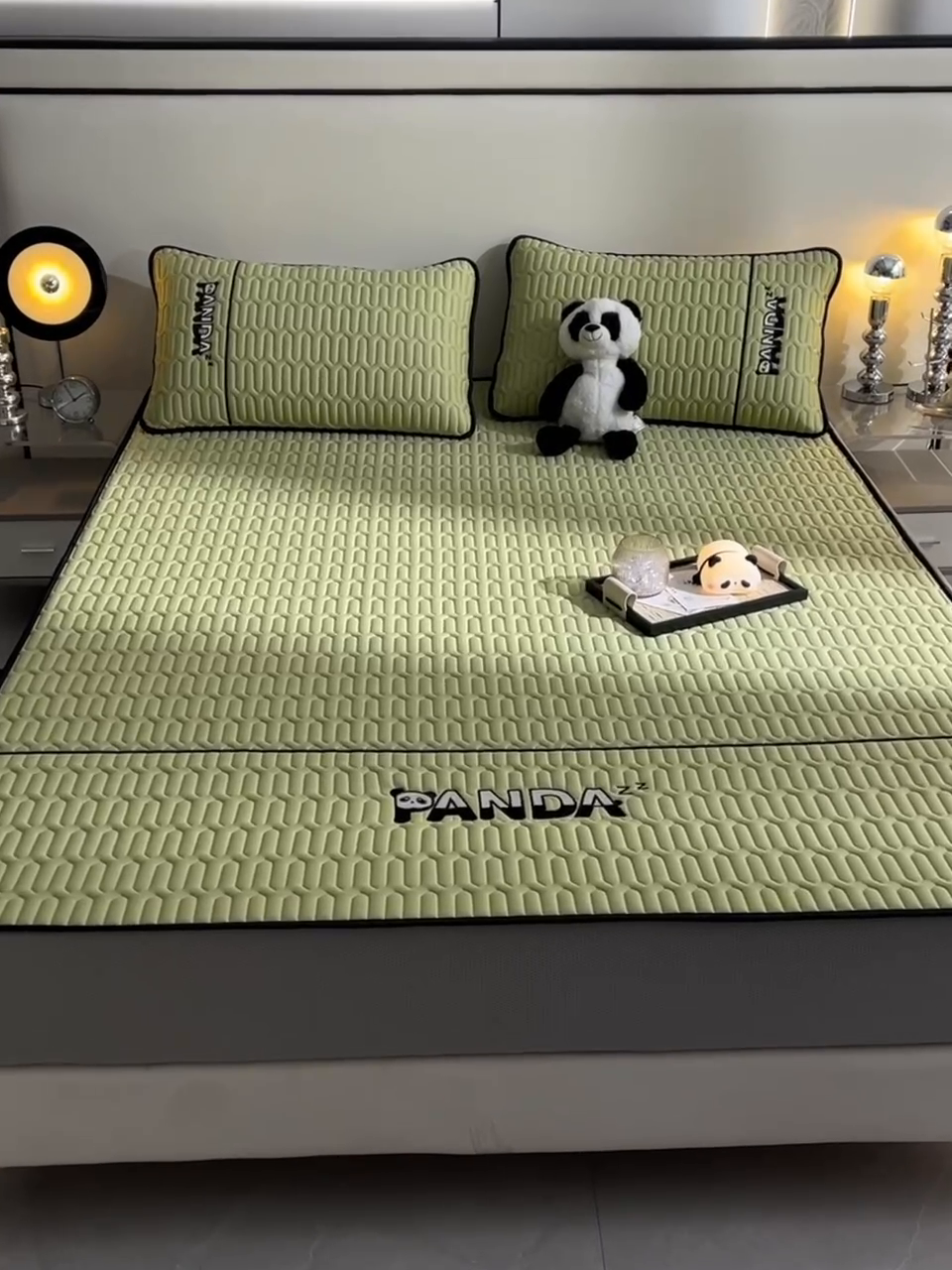 91家纺网 家纺一手货源 找家纺 炫拼家纺 Hipanda床笠款乳胶凉席 Hipanda-仙草绿