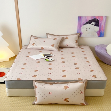 91家纺网 家纺一手货源 找家纺 （总）三味舒屋 2025新款抗菌防螨900D高端养生印花冰藤凉席