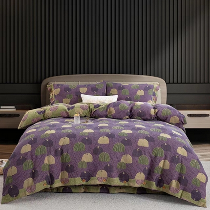 91家纺网 家纺一手货源 找家纺 （总）双层纱家居 2025新款深色系列双层纱四件套