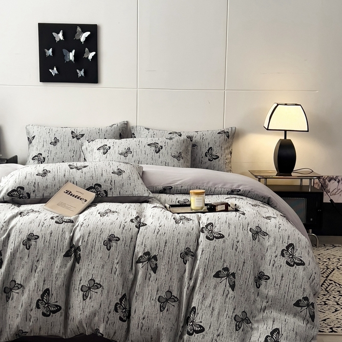 91家纺网 家纺一手货源 找家纺 （总）斯尔顿 2025新款全棉双层纱四件套