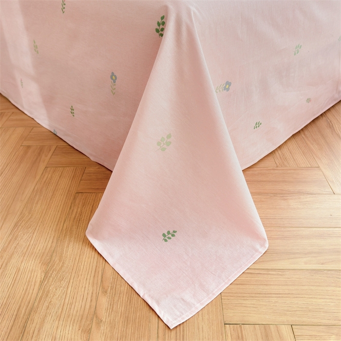 91家纺网 家纺一手货源 找家纺 2025新款全棉花边大豆夏被四件套 花蔓梦境