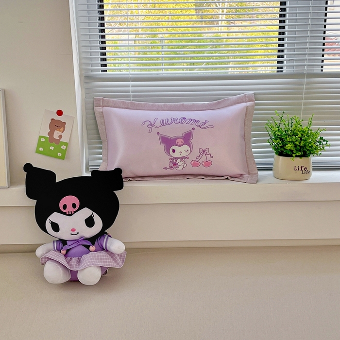 91家纺网 家纺一手货源 找家纺 博雅2025新款冰丝单枕套三丽欧，宇航员，卡皮 樱桃库洛米