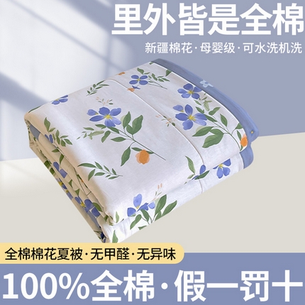 91家纺网 家纺一手货源 找家纺 （总） 2025新款A类全棉棉花夏被纯棉夏被 被子被芯