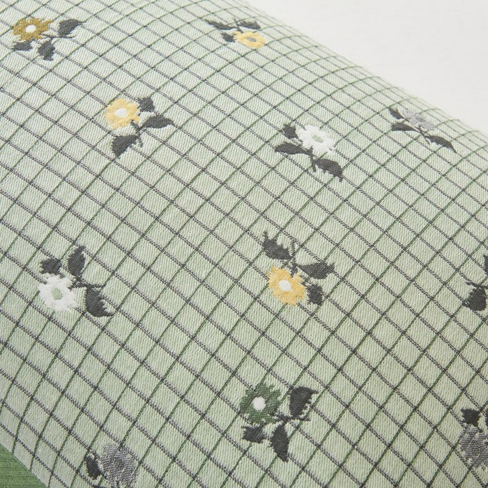 91家纺网 家纺一手货源 找家纺 2025新款纯棉加厚精梳棉纱布枕巾 花韵-浅绿 52*78cm/对