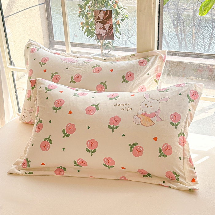 91家纺网 家纺一手货源 找家纺 创优  2025新款有氧双层纱小清新印花小花边夏被夏凉被可机洗空调被子被芯 曼塔玫瑰