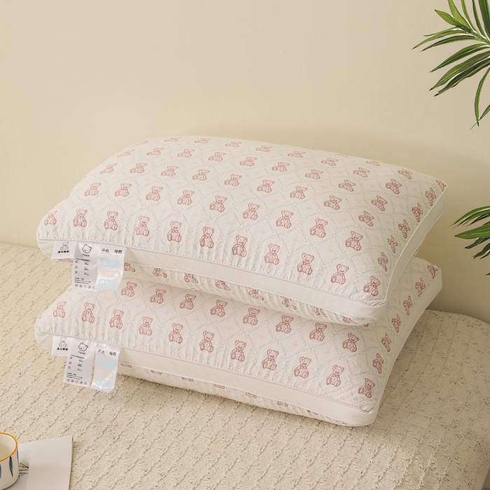 91家纺网 家纺一手货源 找家纺 （总）大熊枕芯 2025新款泡泡纱亲肤小熊枕系列