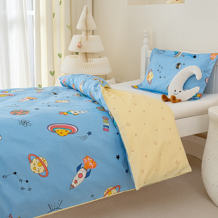 91家纺网 家纺一手货源 找家纺 良佐生活 2025新款高支高密全棉儿童被套 星球大战