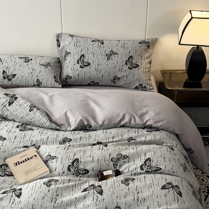 91家纺网 家纺一手货源 找家纺 （总）斯尔顿 2025新款全棉双层纱四件套