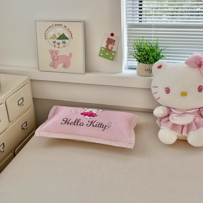 91家纺网 家纺一手货源 找家纺 博雅2025新款三丽欧冰丝单枕套 花花KT