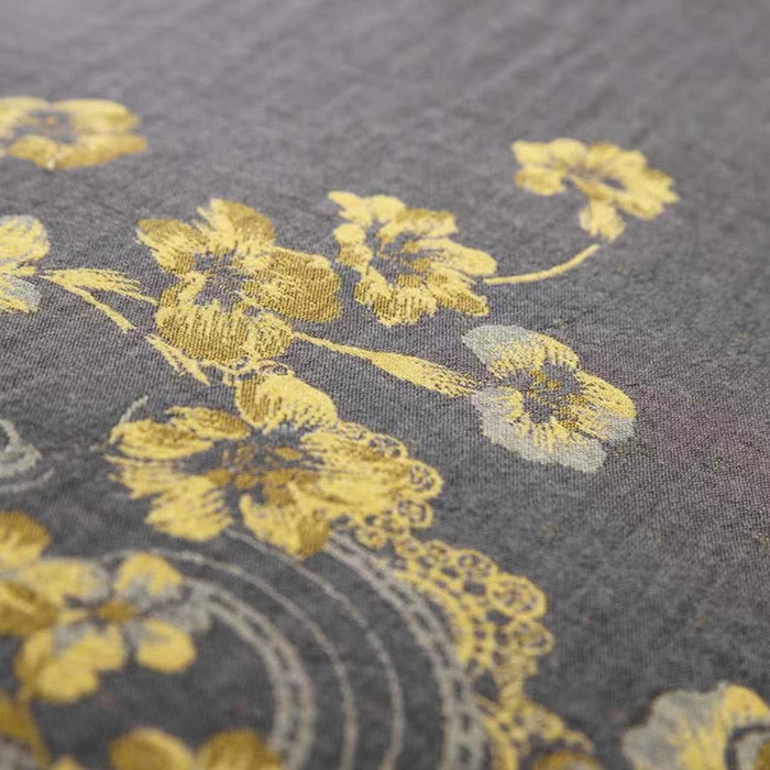 91家纺网 家纺一手货源 找家纺 双层纱家居 2025新款深色系列双层纱四件套 黑金