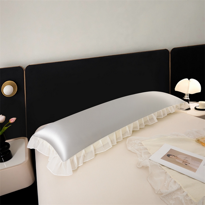 91家纺网 家纺一手货源 找家纺 （总）梦舒羽 2025新款公主风夏季冰丝枕套双人情侣枕头套加长枕芯套1.5m内胆套