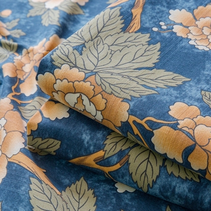 2025新款原棉老粗布床单混纺含棉-床单 L蓝枝