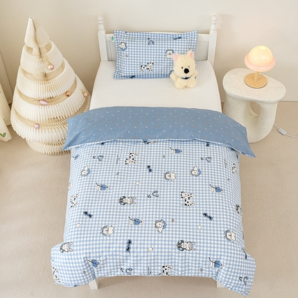 91家纺网 家纺一手货源 找家纺 良佐生活 2025新款高支高密全棉儿童被套 爱尼熊-粉