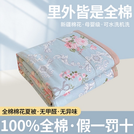 91家纺网 家纺一手货源 找家纺 （总） 2025新款A类全棉棉花夏被纯棉夏被 被子被芯