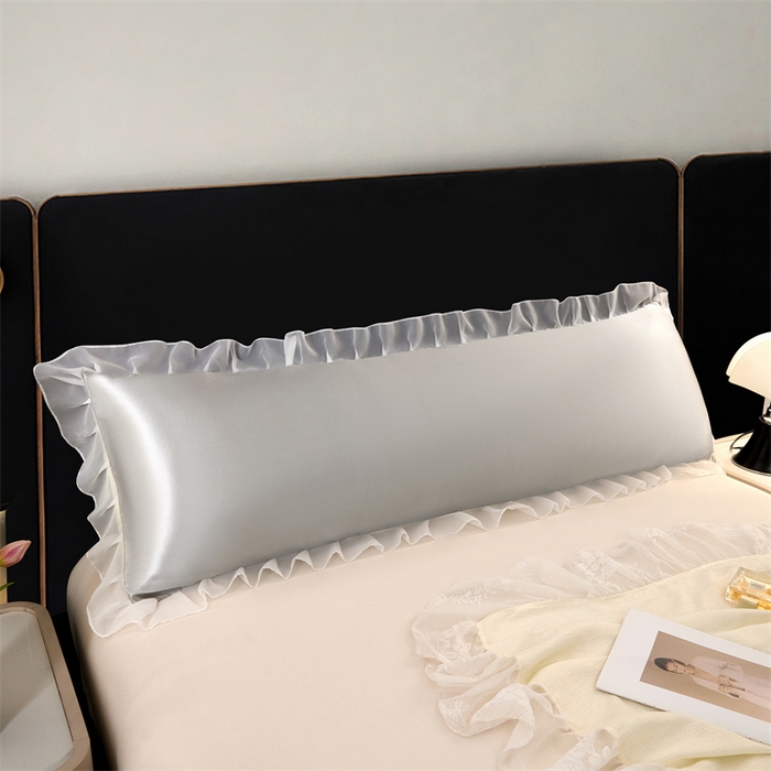 91家纺网 家纺一手货源 找家纺 （总）梦舒羽 2025新款公主风夏季冰丝枕套双人情侣枕头套加长枕芯套1.5m内胆套