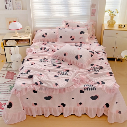 91家纺网 家纺一手货源 找家纺 （总）创爱家纺 2025新款凉感丝床盖款凉席夏被四件套