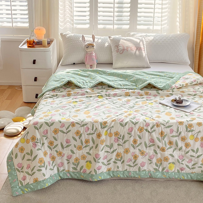 91家纺网 家纺一手货源 找家纺  2025新款A类全棉棉花夏被纯棉夏被 被子被芯 梦游仙境