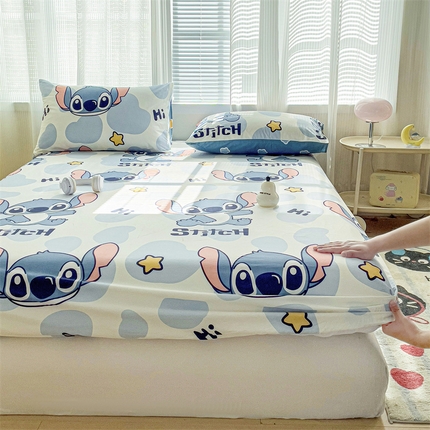 名兮家居 2025新款正版授权经典奥特曼-三丽鸥全棉印花床笠 萌萌史迪仔