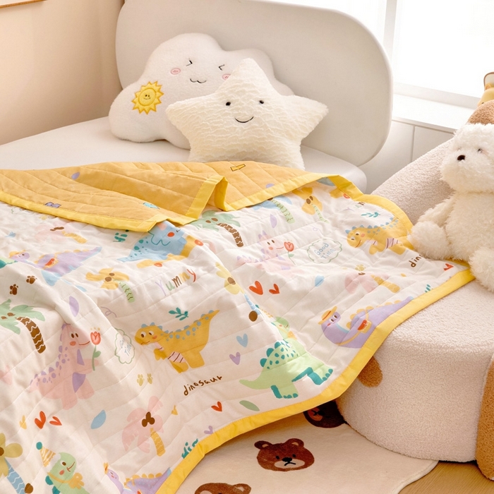 91家纺网 家纺一手货源 找家纺 梵赫   2025新款全棉卡通夏被 奇妙之旅