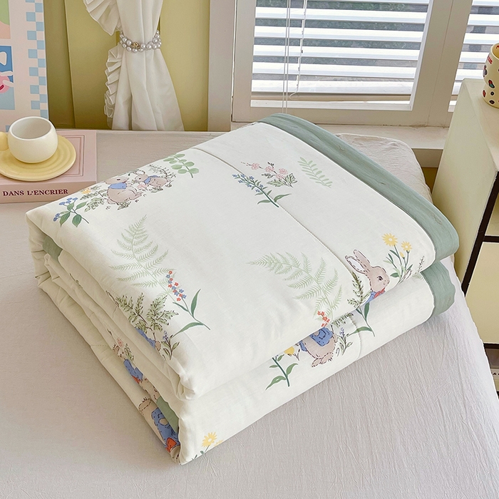 91家纺网 家纺一手货源 找家纺  2025新款A类全棉棉花夏被纯棉夏被 被子被芯 玩趣伙伴