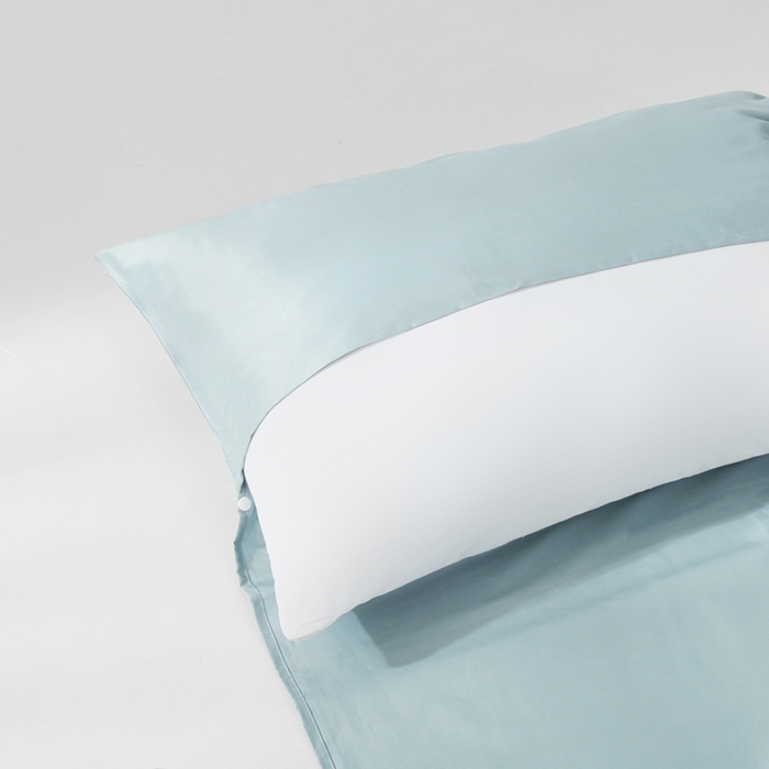 91家纺网 家纺一手货源 找家纺 佳汐蓝家纺 2025新款60支全棉纯色隔脏睡袋 丛林蓝