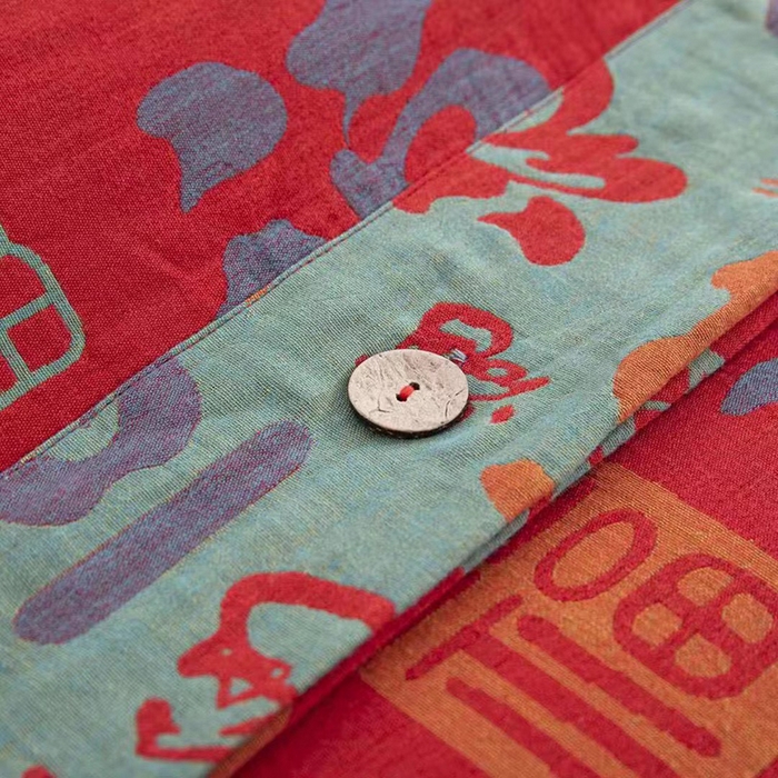 91家纺网 家纺一手货源 找家纺 双层纱家居 2025新款深色系列双层纱四件套 福寿安康