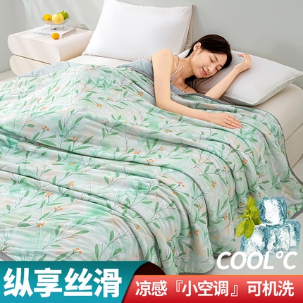 罗布斯2025新款夏被A类氨纶凉感丝印花夏凉被可机洗空调被芯(有多场景买家秀） 盛夏果实