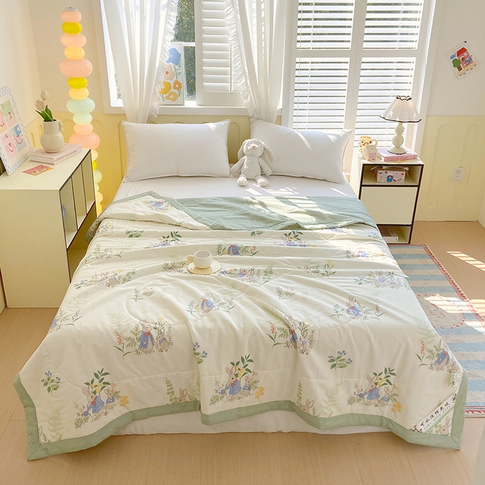 91家纺网 家纺一手货源 找家纺  2025新款A类全棉棉花夏被纯棉夏被 被子被芯 玩趣伙伴