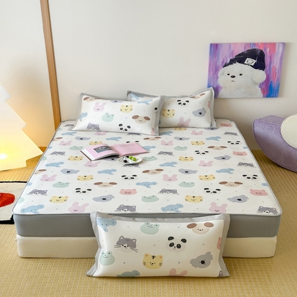 91家纺网 家纺一手货源 找家纺 （总）三味舒屋 2025新款抗菌防螨900D高端养生印花冰藤凉席