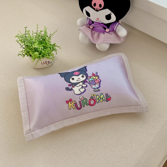 91家纺网 家纺一手货源 找家纺 博雅2025新款冰丝单枕套三丽欧，宇航员，卡皮 开心库洛米