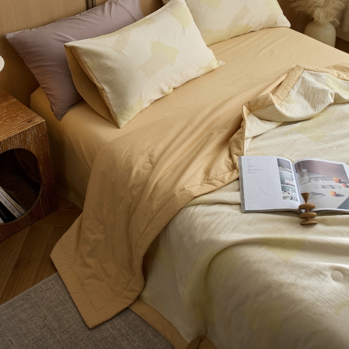 91家纺网 家纺一手货源 找家纺 莱福仕家纺 2025新款水洗棉色织大提花夏被  （控价150*200不低于199 200*230不低于219） 羽织星序