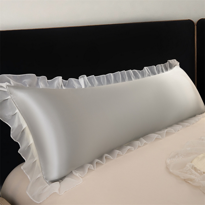 91家纺网 家纺一手货源 找家纺 （总）梦舒羽 2025新款公主风夏季冰丝枕套双人情侣枕头套加长枕芯套1.5m内胆套